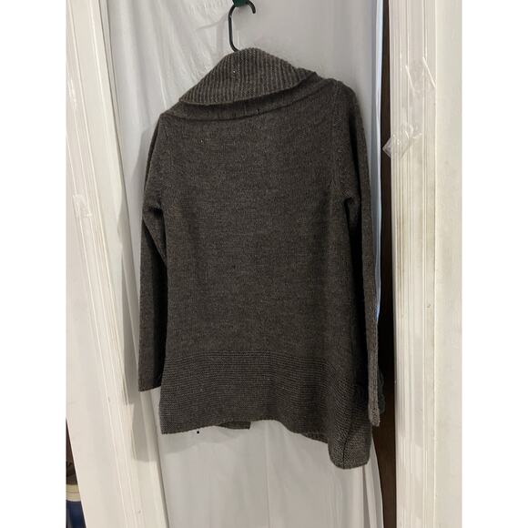 Mary Firenze Made In Italy Gray Open Cardigan Wool Alpaca Blend Sz M - Picture 7 of 7